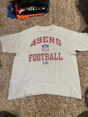 Vintage 1996 San Francisco 49ers NFL Pro Line Starter Spell Out T-Shirt Size XXL